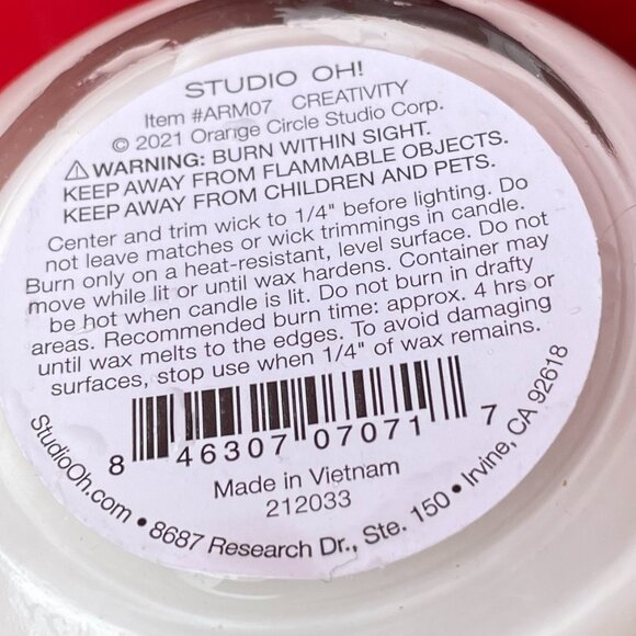 Studio Oh! Scented Candle Set of 2 Aromatherapy – Prosperity & Creativity - Picture 2 of 6